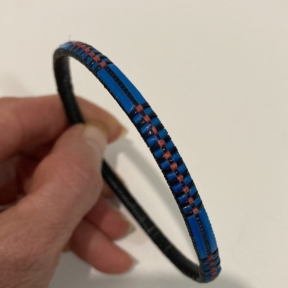 Three 3 Blue Boho Bangle bracelets​​​​​​​ - Picture 6 of 8